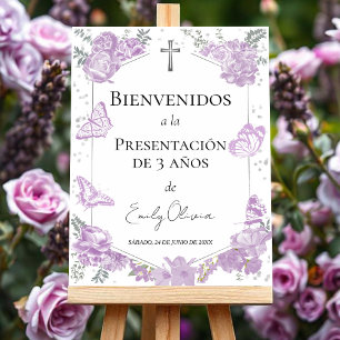 Presentación 3 años Welcome Sign Butterflys