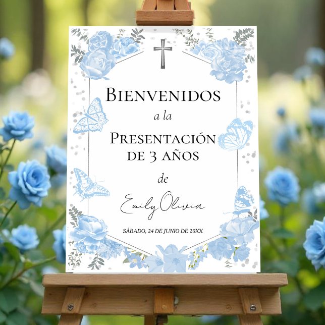 Presentación 3 años Welcome Sign Butterflys (Creator Uploaded)