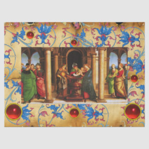 PRESENTATION OF JESUS TO TEMPLE Christmas Floral Tissue Paper