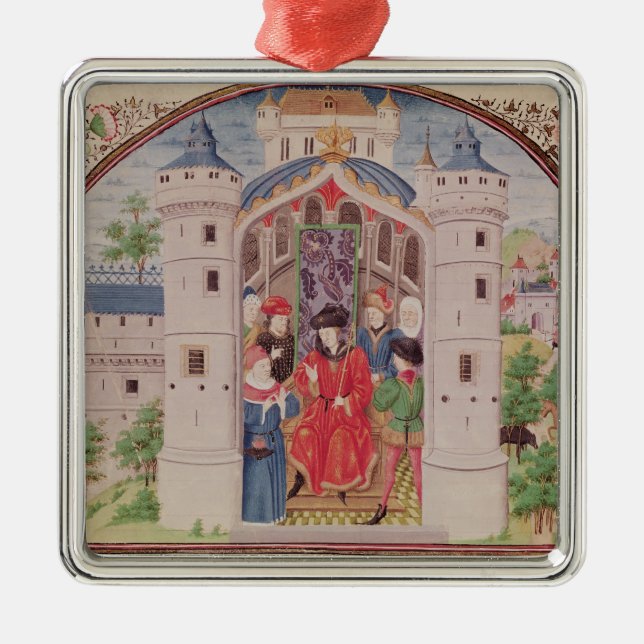 Presentation of The Economics Metal Ornament (Front)