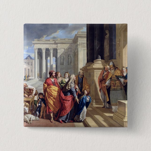 Presentation of the Virgin in the Temple Button (Front)