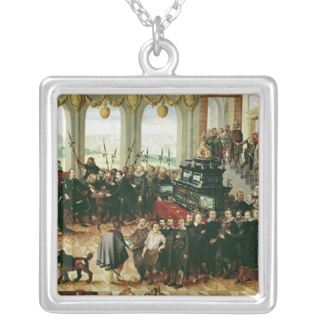 Presentation to Duke Phillip II Silver Plated Necklace (Front)