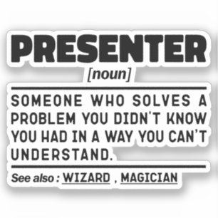 Presenter Noun TV Worker Cool News Reporter Sticker