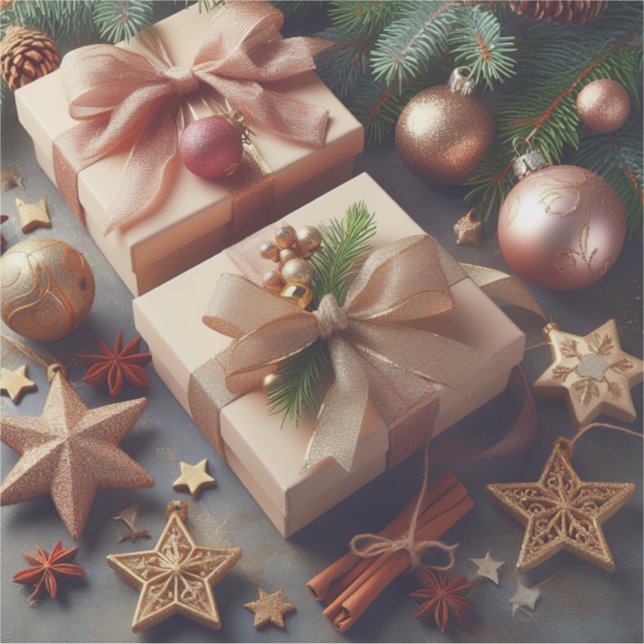 Presents and Christmas ornaments Sticker (Front)