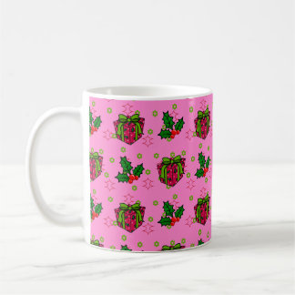 Presents and Holly_pink Coffee Mug