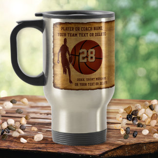 Presents for Basketball Players, Basketball Coach  Travel Mug