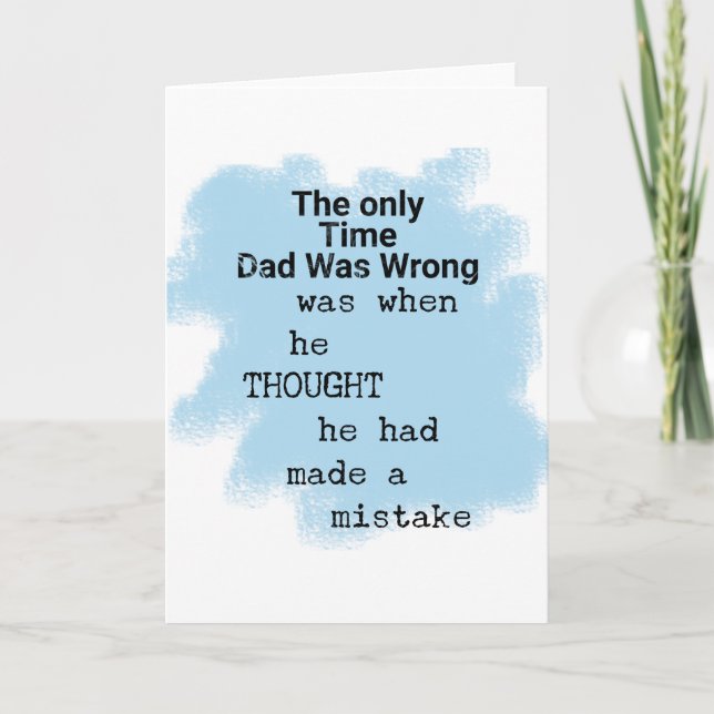 Presents For Dad From Daughter In Law Card (Front)