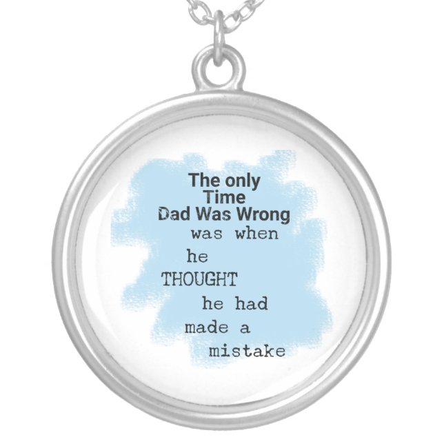 Presents For Dad From Daughter In Law Silver Plated Necklace (Front)