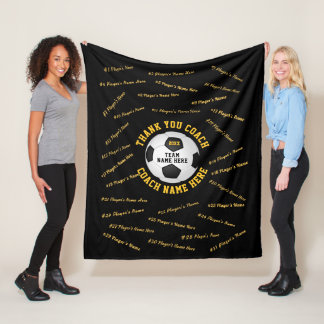 Presents for Soccer Coaches, ALL Player's Names Fleece Blanket