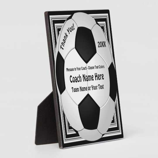 Presents for Soccer Coaches, Personalized Plaque