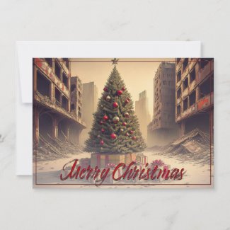 Presents Under a Tree in a Toxic Apocalyptic World