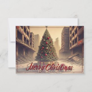 Presents Under a Tree in a Toxic Apocalyptic World