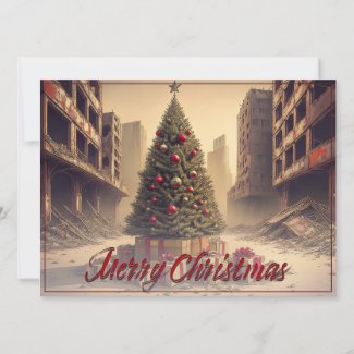 Presents Under a Tree in a Toxic Apocalyptic World