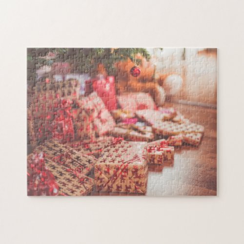 Presents Under Christmas Tree Jigsaw Puzzle