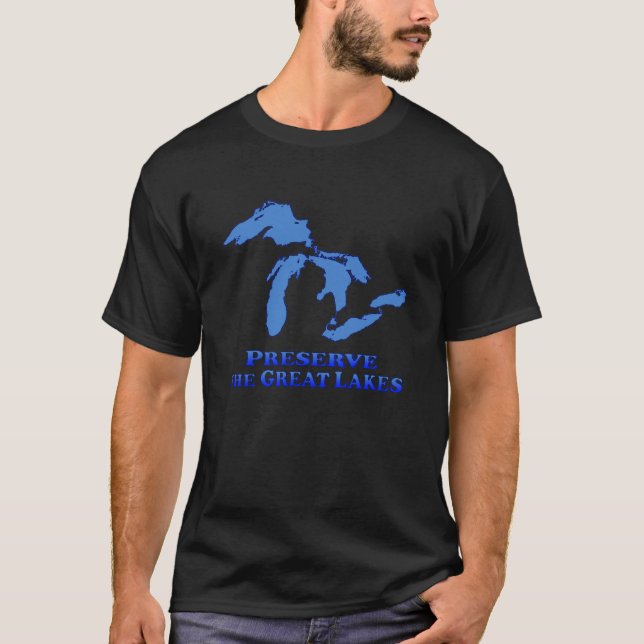 Preserve Great Lakes - Black T-Shirt (Front)