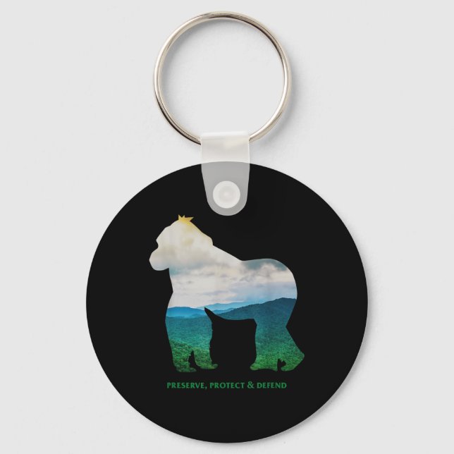 Preserve Protect Defend Climate Protection Environ Keychain (Front)