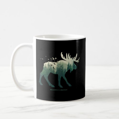 Preserve Protect National Park Moose Coffee Mug