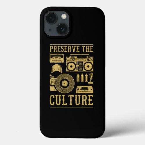Preserve The Culture Vintage Retro Distressed iPhone 13 Case