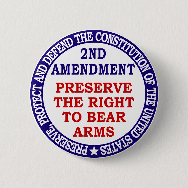 Preserve The Right to Bear Arms ( 2nd Amendment ) Button (Front)