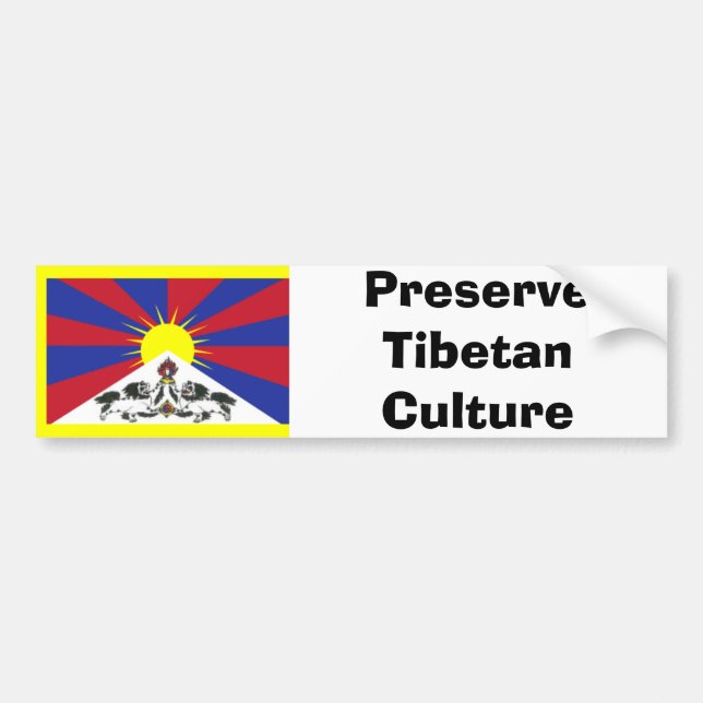 Preserve Tibetan Culture Bumper Sticker (Front)