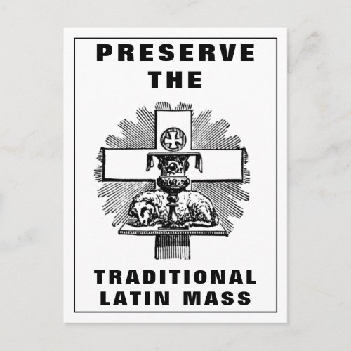  Preserve Traditional Catholic Latin Mass Lamb Postcard