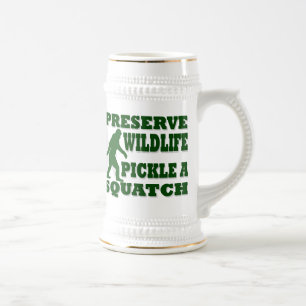 Preserve wildlife pickle a squatch beer stein