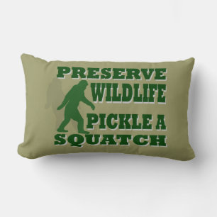 Preserve wildlife pickle a squatch lumbar pillow