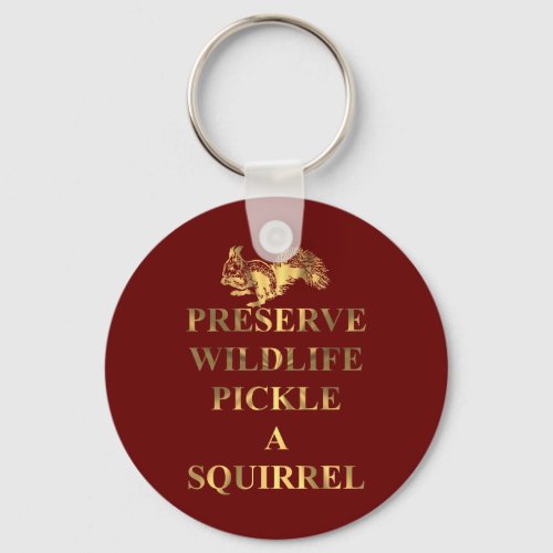 Preserve wildlife pickle a squirrel keychain