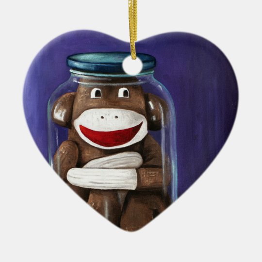 Preserving Childhood with Sock Monkey Ceramic Ornament
