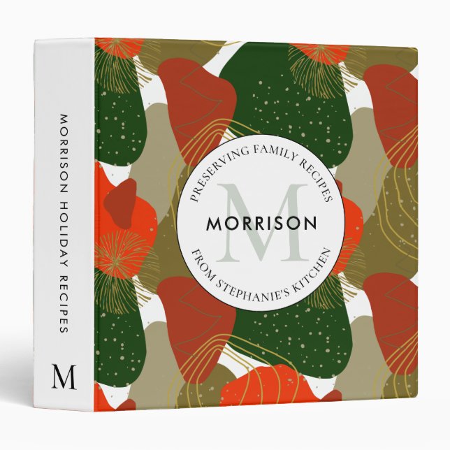 Preserving Family Christmas Recipes Abstract  3 Ring Binder (Front/Spine)