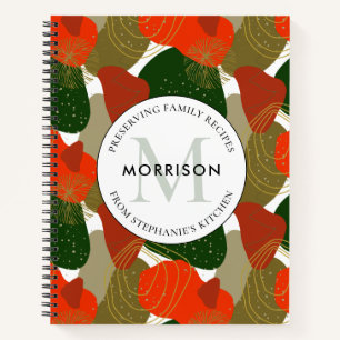Preserving Family Recipes Abstract Holiday Recipe Notebook