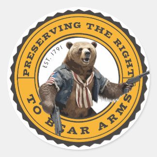 Preserving the Right to Bear Arms - 2nd Amendment Classic Round Sticker