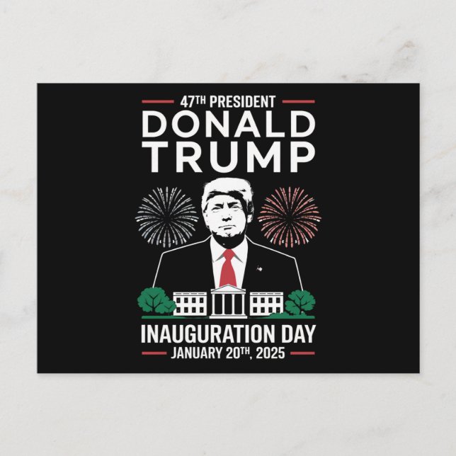 President 47 D J Trump Inauguration Day Jan 2025 Postcard (Front)