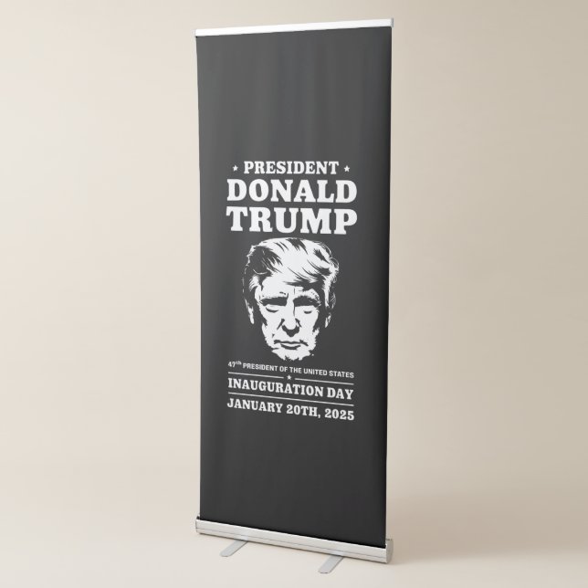 President 47 D J Trump Inauguration Day Jan 2025 Retractable Banner (3/4)