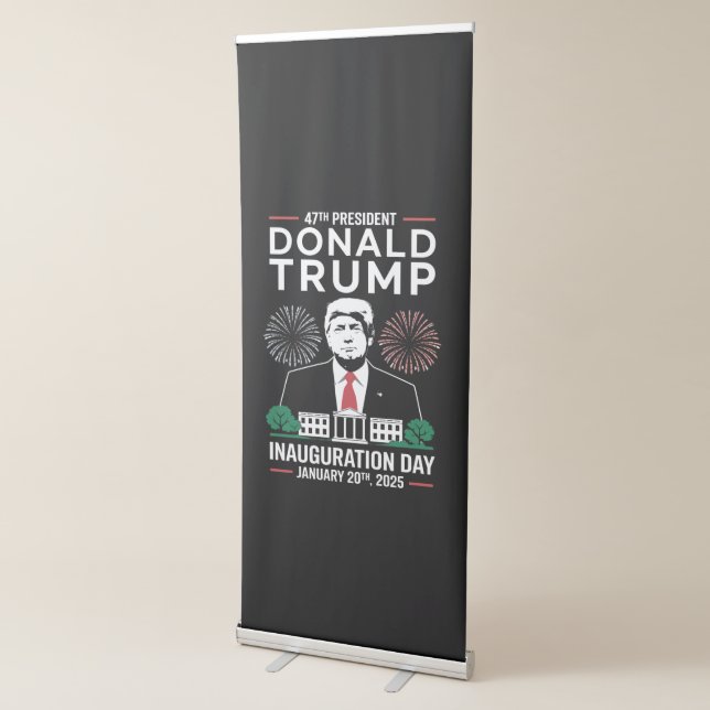 President 47 D J Trump Inauguration Day Jan 2025 Retractable Banner (3/4)