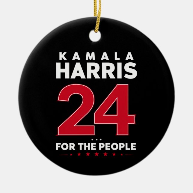 President 47 Kamala Harris 2024 Support Madam  Ceramic Ornament (Front)