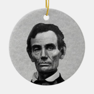 President Abe Lincoln Ceramic Ornament