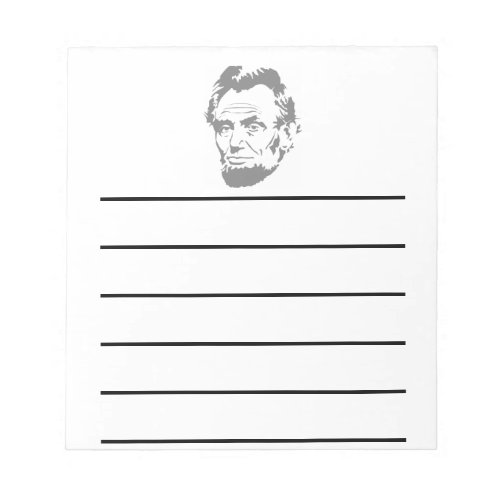 President Abe Lincoln Face Notepad