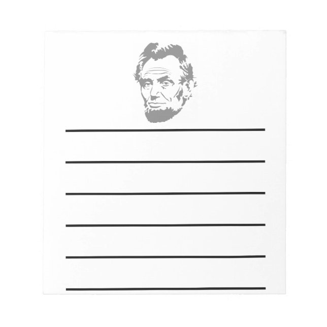 President Abe Lincoln Face Notepad (Front)