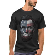 President Abraham Abe Lincoln USA Flag Overlay