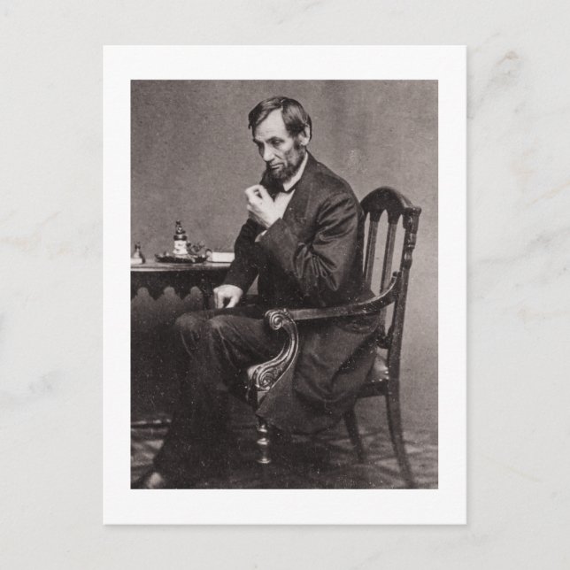 PRESIDENT ABRAHAM LINCOLN 1862 STEREOVIEW POSTCARD (Front)