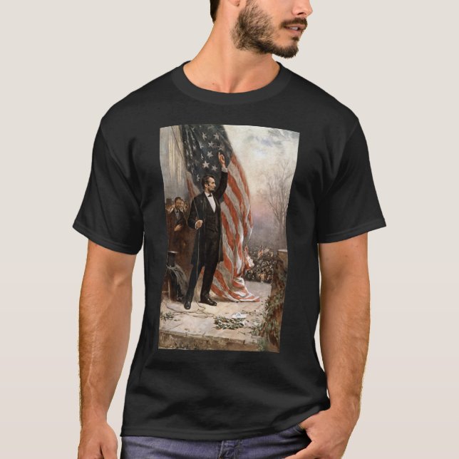 President Abraham Lincoln and The American Flag T-Shirt (Front)