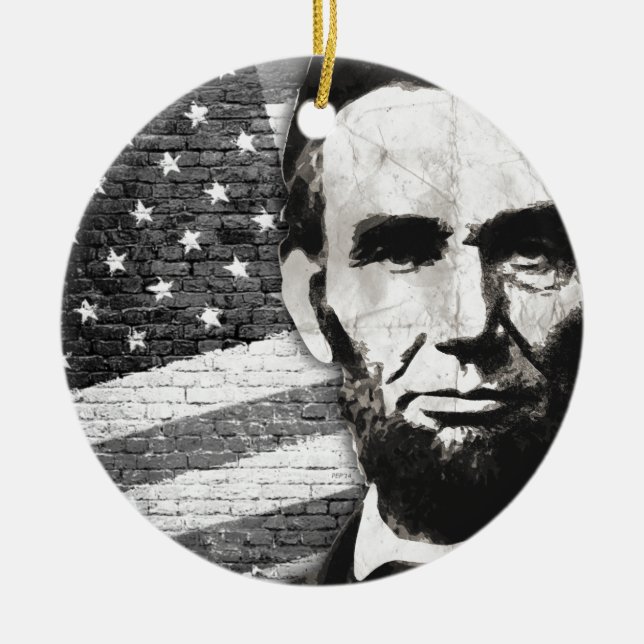 President Abraham Lincoln Ceramic Ornament (Front)