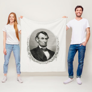 President Abraham Lincoln Fleece Blanket