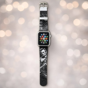 President Abraham Lincoln Playing Guitar Apple Watch Band