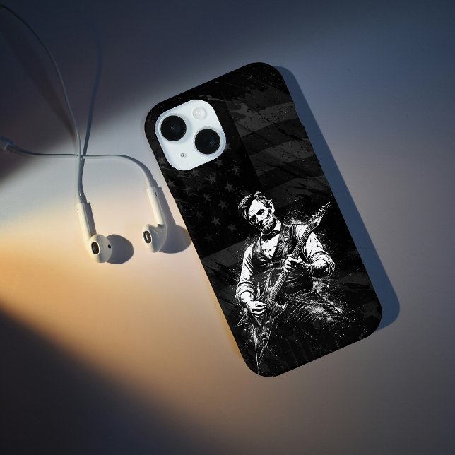 President Abraham Lincoln Playing Guitar Case-Mate iPhone Case (Creator Uploaded)