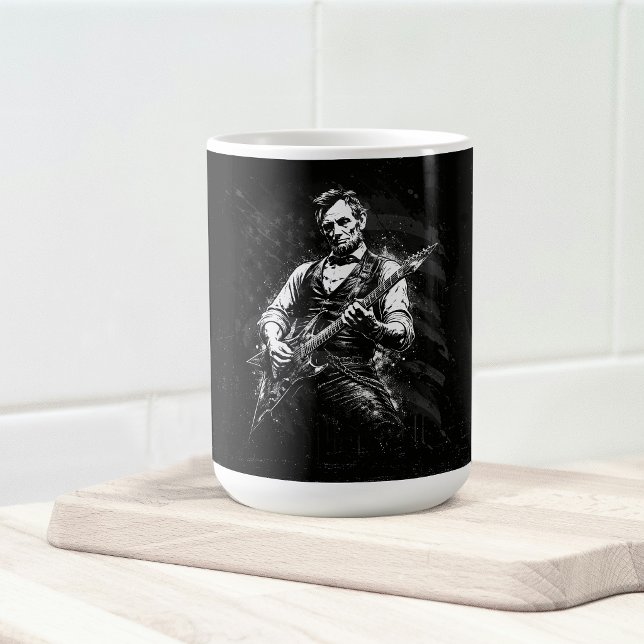 President Abraham Lincoln Playing Guitar Coffee Mug (Creator Uploaded)