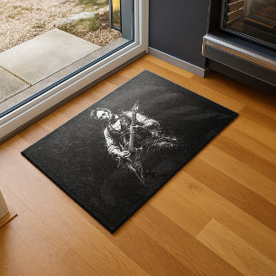 President Abraham Lincoln Playing Guitar Doormat