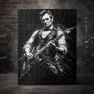 President Abraham Lincoln Playing Guitar Jigsaw Puzzle