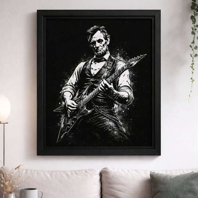 President Abraham Lincoln Playing Guitar Poster (Creator Uploaded)